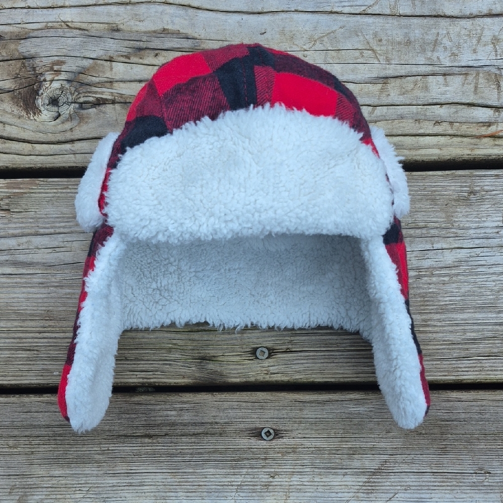 Carter's Red and Black Plaid Kids Hat